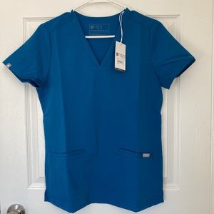 Figs Casma Scrub Top XS Alps Blue